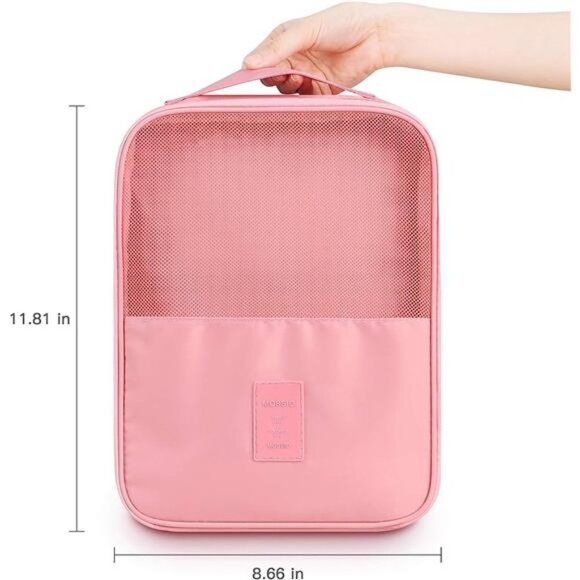 Shoe Bag Holds 3 Pair of Shoes for Travel and Daily Use Storage Pouch - Picture 4 of 7